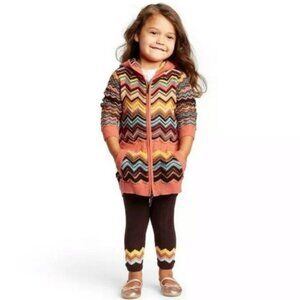 Baby Sweater Cardigan Target Girl Size 12M Zip Front Hooded NEW